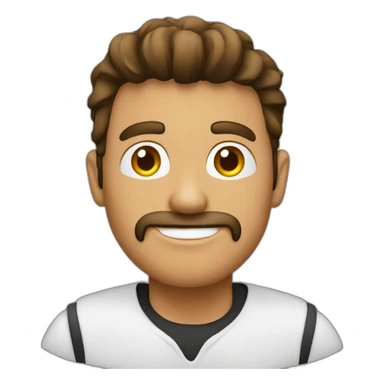 hombre mitad escritorio sticker