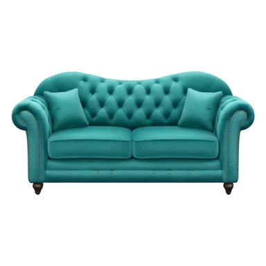 Teal couch sticker