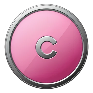 Pink crypto coin sticker