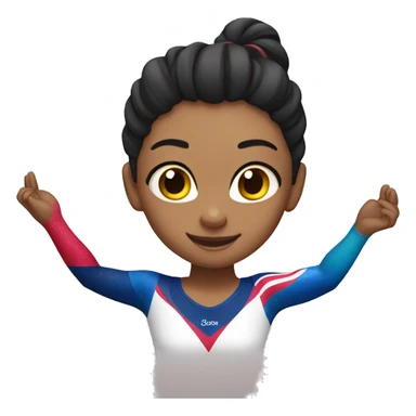 summer olympics girl beam gymnastics sticker