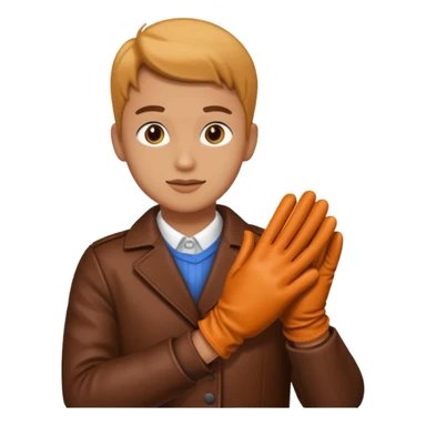 putting on glove sticker