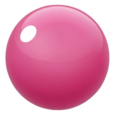 pink plastic ball sticker