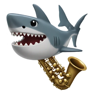 shark saxophone sticker