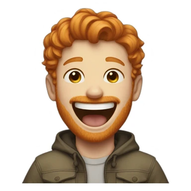 ginger boy laughing meme sticker