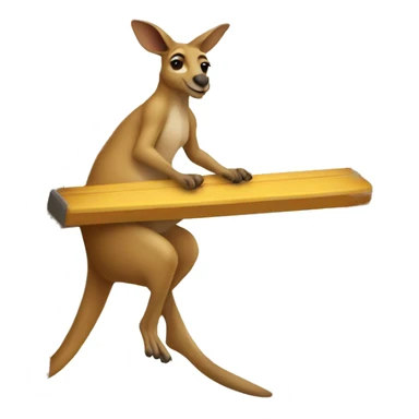 kangaroo on ladder sticker