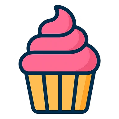 cupcake with pink icing sticker