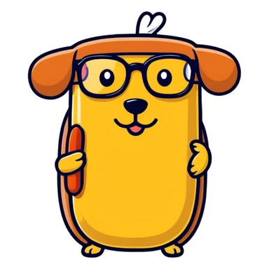 Hotdogs con lentes  sticker