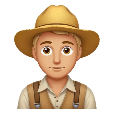 white farmer young sticker