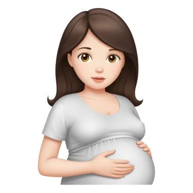 Pregnant white brunette  sticker