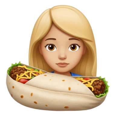 resting burrito face girl sticker