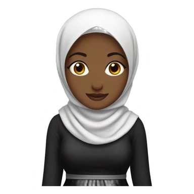 Black Hijabi nikkah sticker