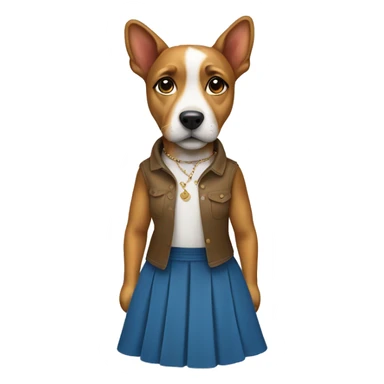 dog in the skirt sticker