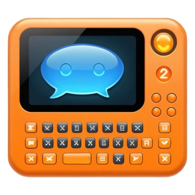 Cnc controller with orange chat bubble on the screen sticker