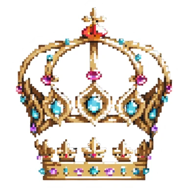 ornate royal crown with jewels sticker