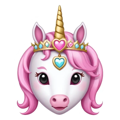 magical girl tiara unicorn themed heart  sticker