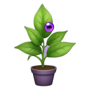 Plants purple with one eye sticker