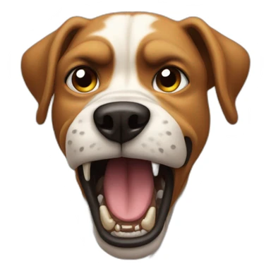 A very angry dog with bare gums. sticker