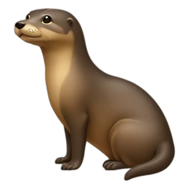 une loutre sur un teckel sticker