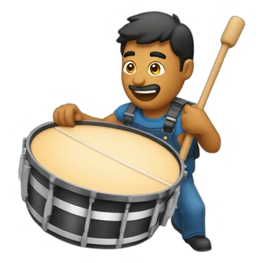 Hombre canoso tocando la batería sticker