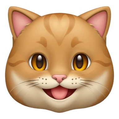 chat de couleur avec un grand sourire sticker