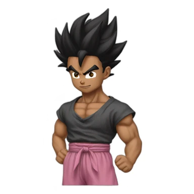 Black-goku-rose sticker