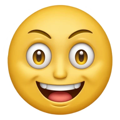 crazy smile eye twitching classic yellow face emoji sticker