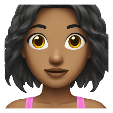 Women with black hair in a bathing suit sticker