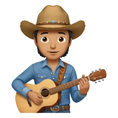 cowboy musician sticker