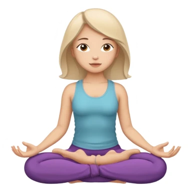 девочка сидит в позе лотоса и дышит sticker