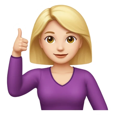 a emoji like this 🙅🏻‍♀️ but with its arms out and thumbs up on its hands sticker