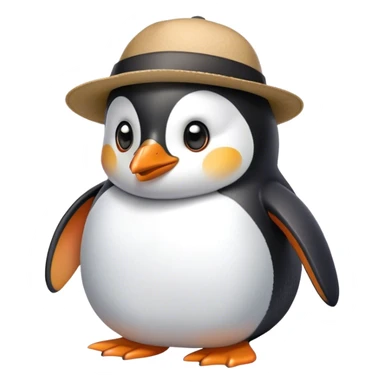 Pengvin med hat  sticker