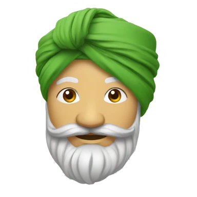 Croix bouddhiste barbue avec turban sticker