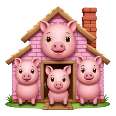 Three little pigs sticker