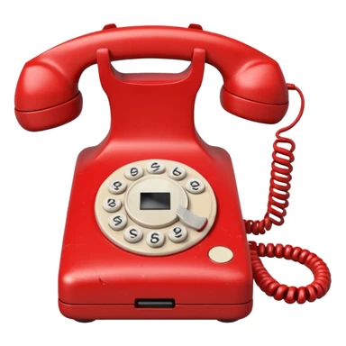 broken red phone sticker