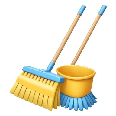 bata para limpieza + solo, sin persona sticker