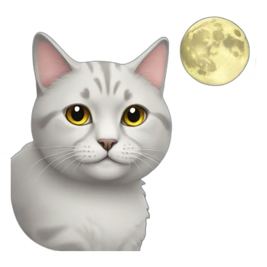 British cat moon sticker