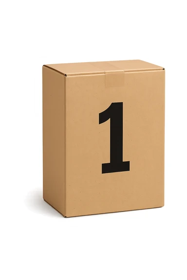 Pacco con numero 1 sticker