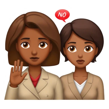 woman rejecting a man or saying no to him sticker