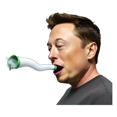 Elon musk hitting a bong sticker