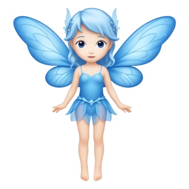 full body of little blue fairy sticker