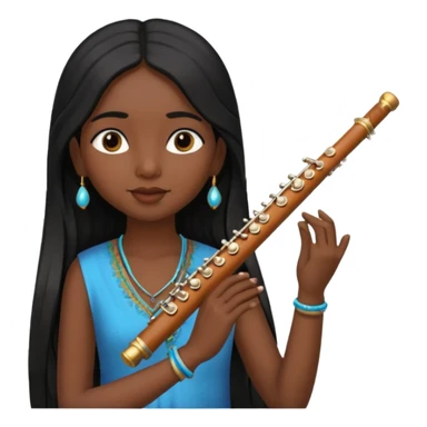 Indian Girl With Flute sticker