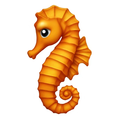 seahorse orange sticker