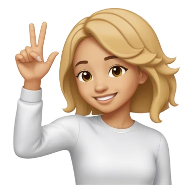 light skin girl hitting the dab sticker