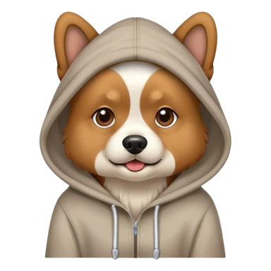 Dog wear hoodie sticker