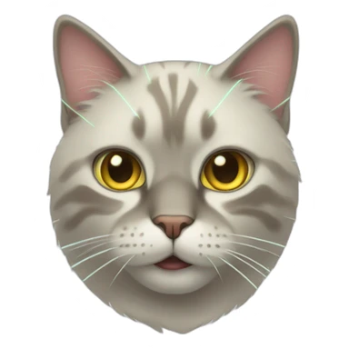 A cat with laser beams sticker