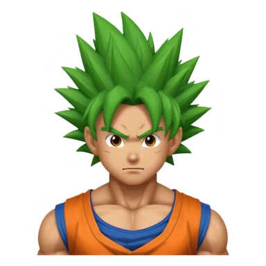 green haired goku sticker