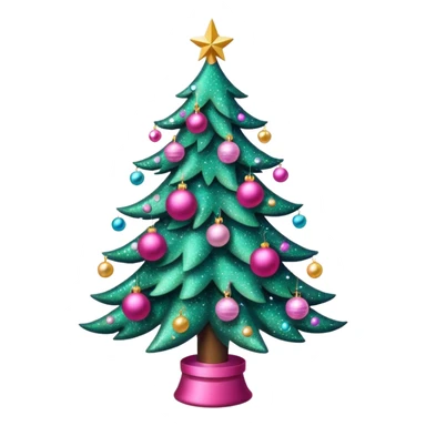 Arvore de natal rosa sticker