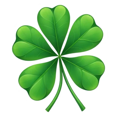 Make a Emoji of five leaf clover only not the lipstick only the 5 leaf clover sticker