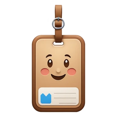 brown white Price tag sticker