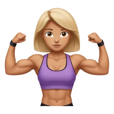 girl working out arms sticker